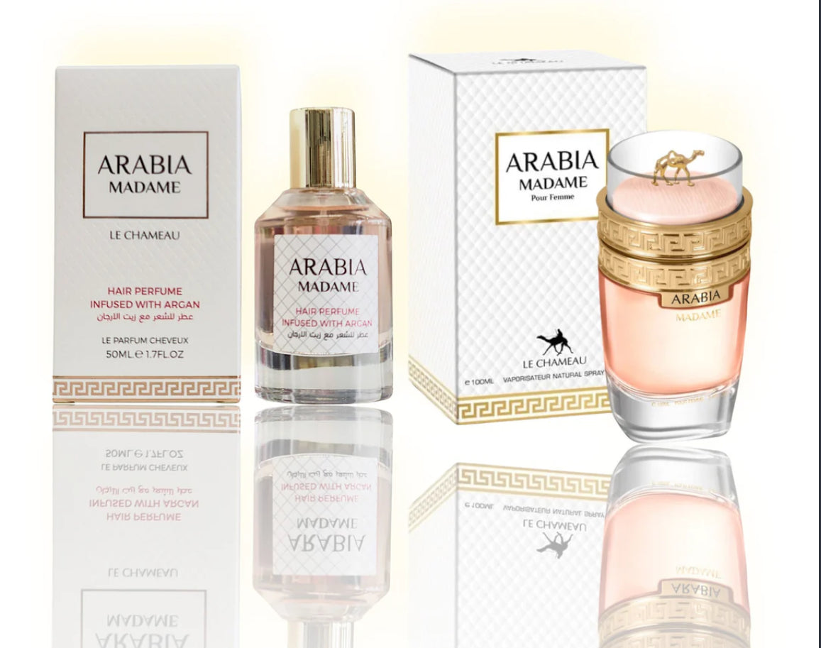 Arabia Madame Edp & Arabia Hair Mist With Argan Combo 2 Pcs